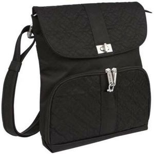 Travelon Front Flap Anti Theft Crossbody Bag Black